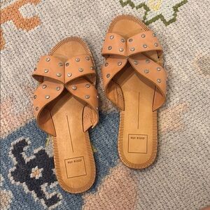 Dolce Vita Tan Studded Women's Sandals